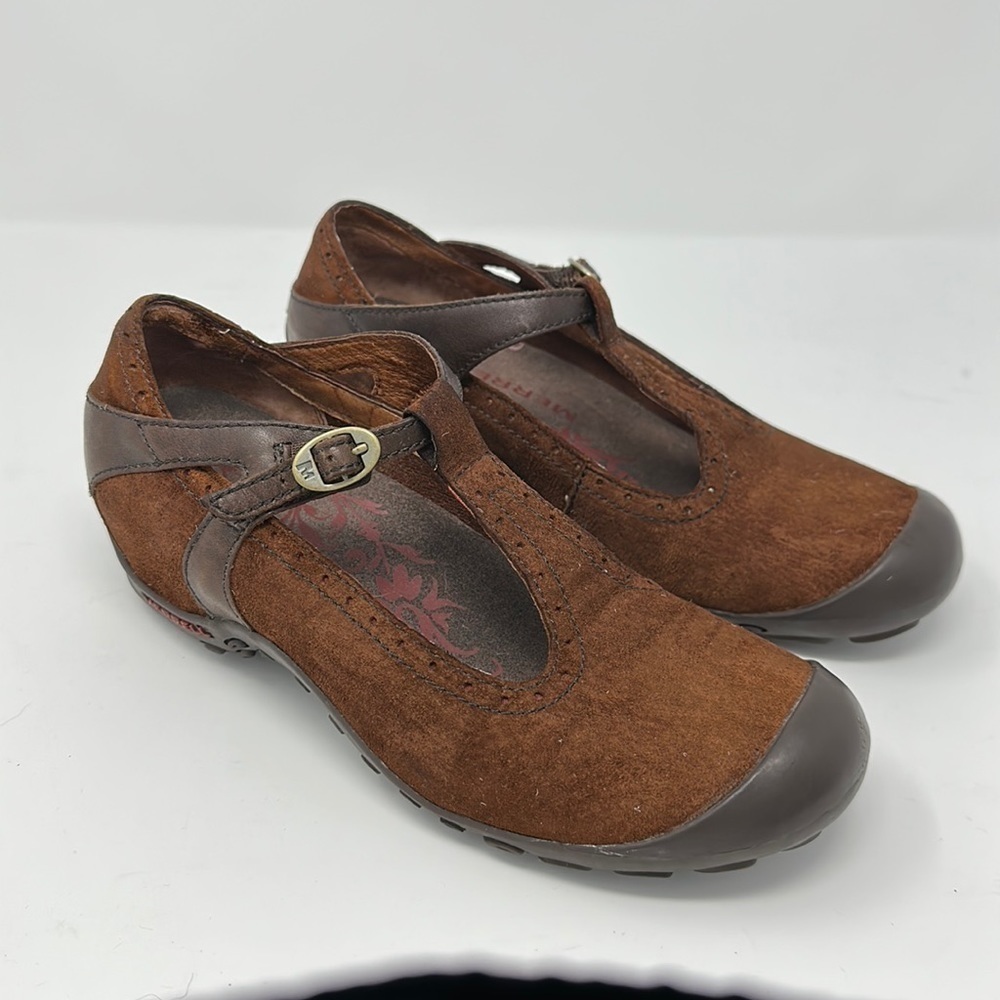 Merrell Dark Spice Plaza Strap Mary Jane Shoes Size 8